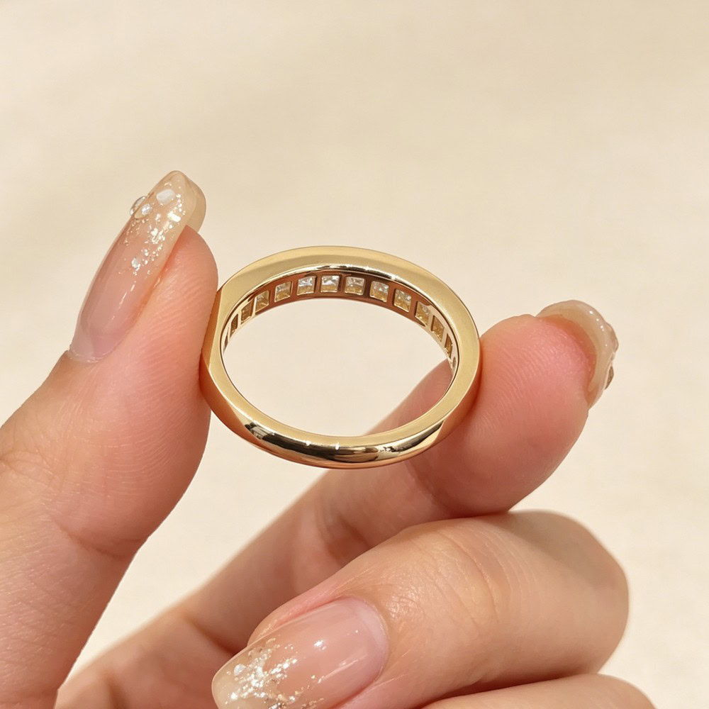 Baguette Lab Diamond Eternity Ring in 14K / 18K Solid Gold — product photo 5 of 6