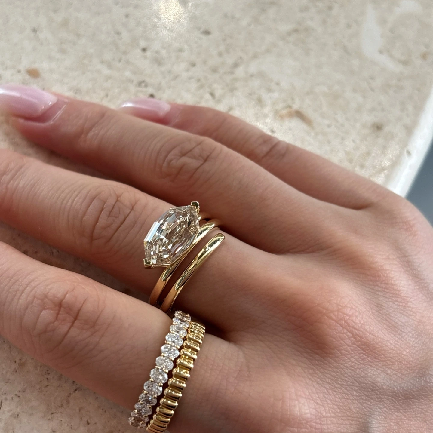 Amber Champagne Diamond Ring — product photo 5 of 6