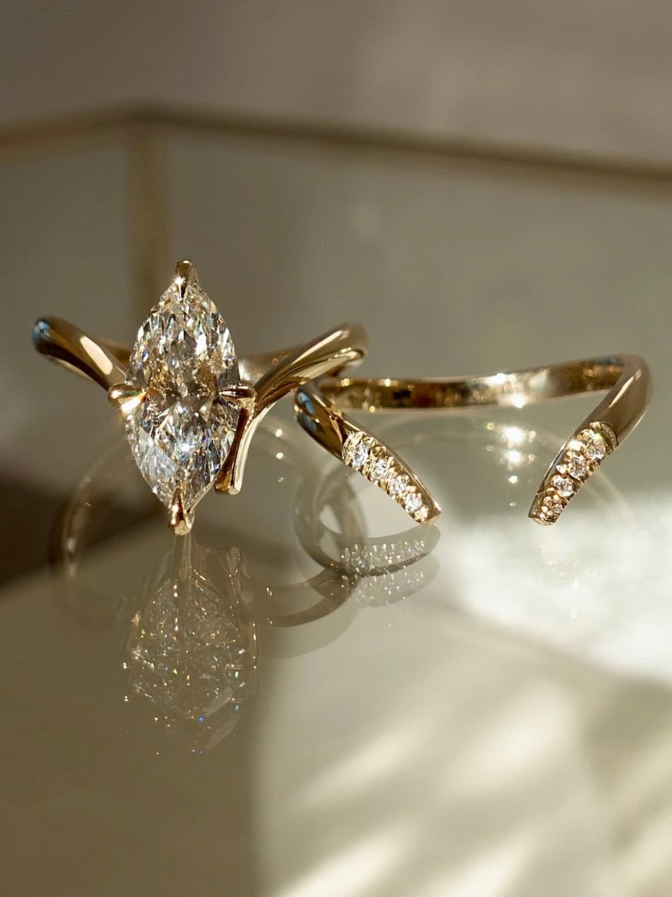 Marquise Cut Lab-Grown Diamond Engagement Ring — product photo 6 of 6