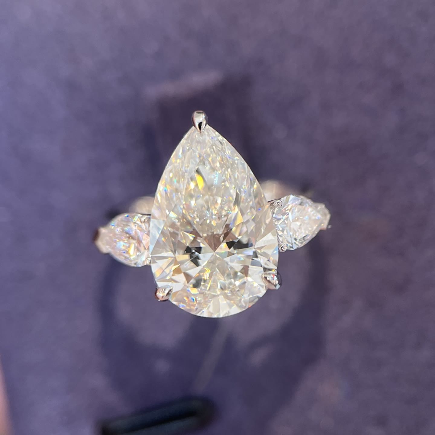 Kallista Pear Three-Stone Lab-Grown Diamond Ring — product photo 1 of 1