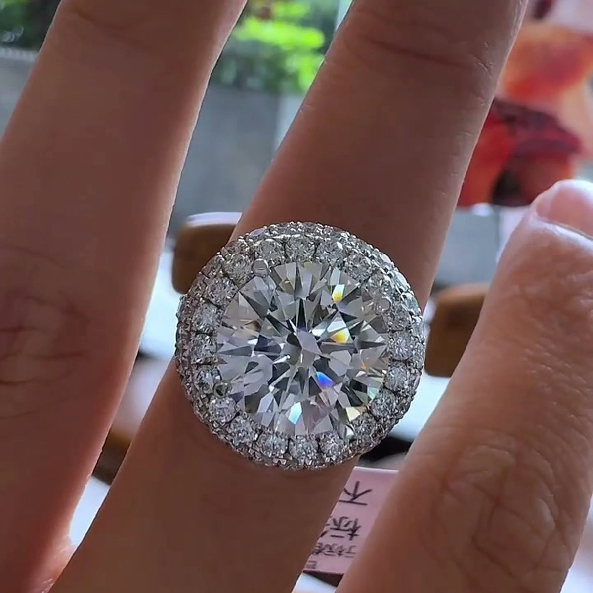 Celestia 5.02ct Round Double-Halo Lab-Grown Diamond Ring — product photo 3 of 4
