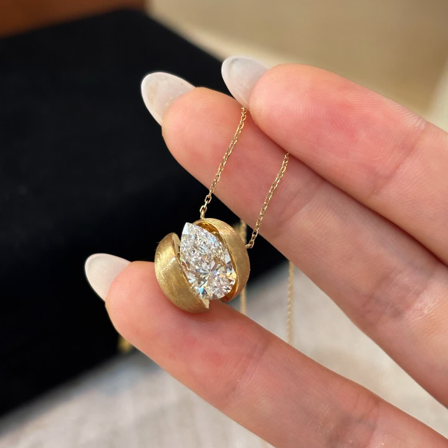 Calla Lily Diamond Pendant Necklace — product photo 4 of 4
