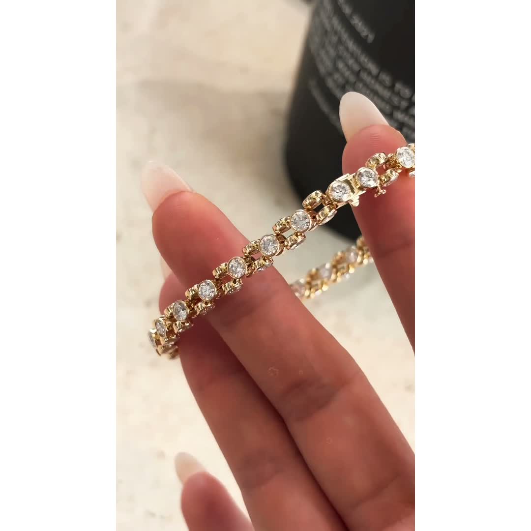 Elara Yellow-Gold Diamond Bracelet — product photo 2 of 4