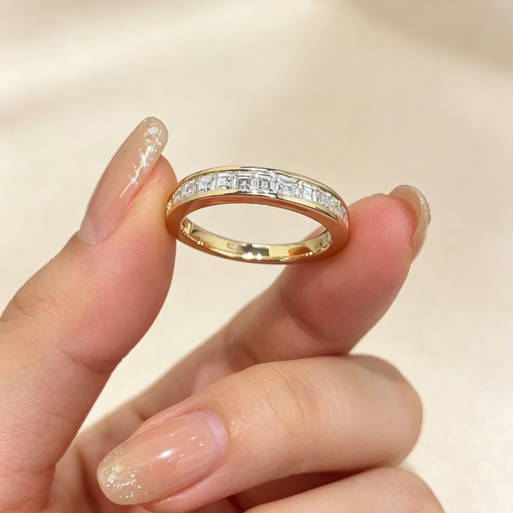 Baguette Lab Diamond Eternity Ring in 14K / 18K Solid Gold — product photo 6 of 6