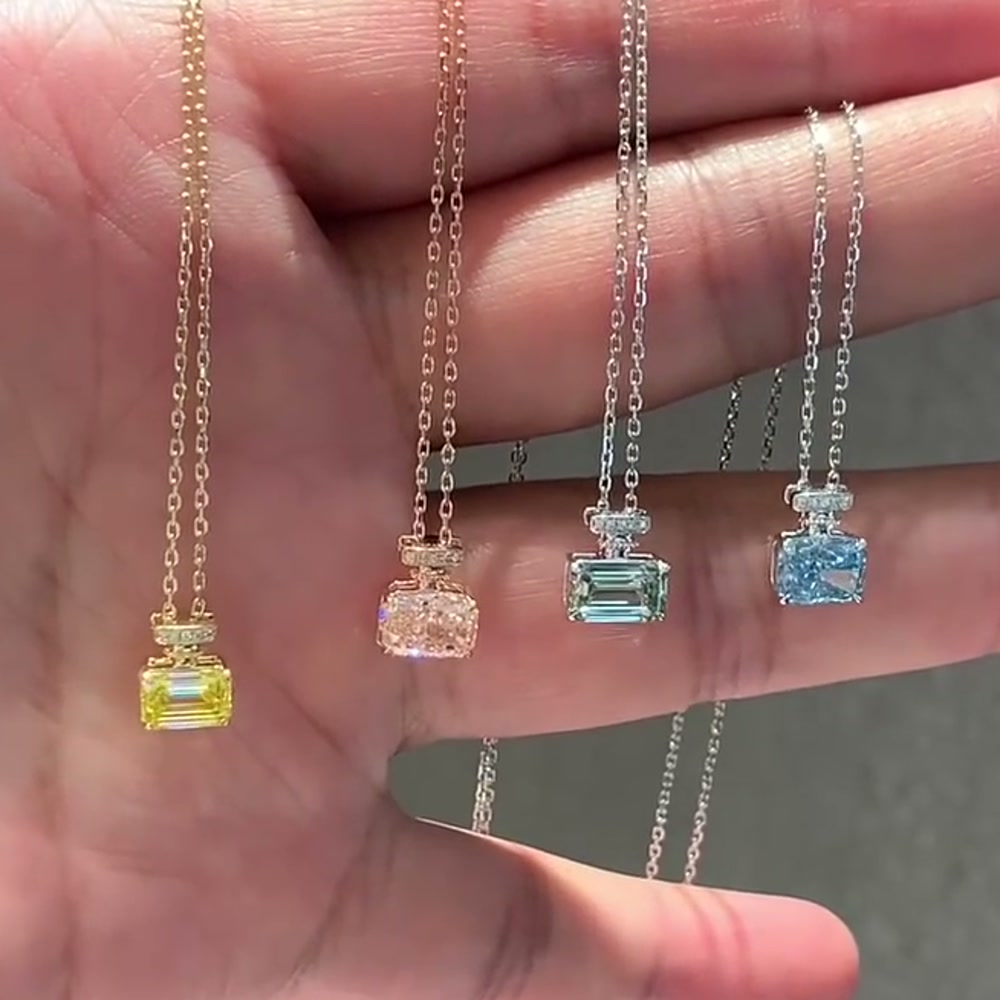 Delphine Lab Diamond Perfume Bottle Necklace — product photo 6 of 6