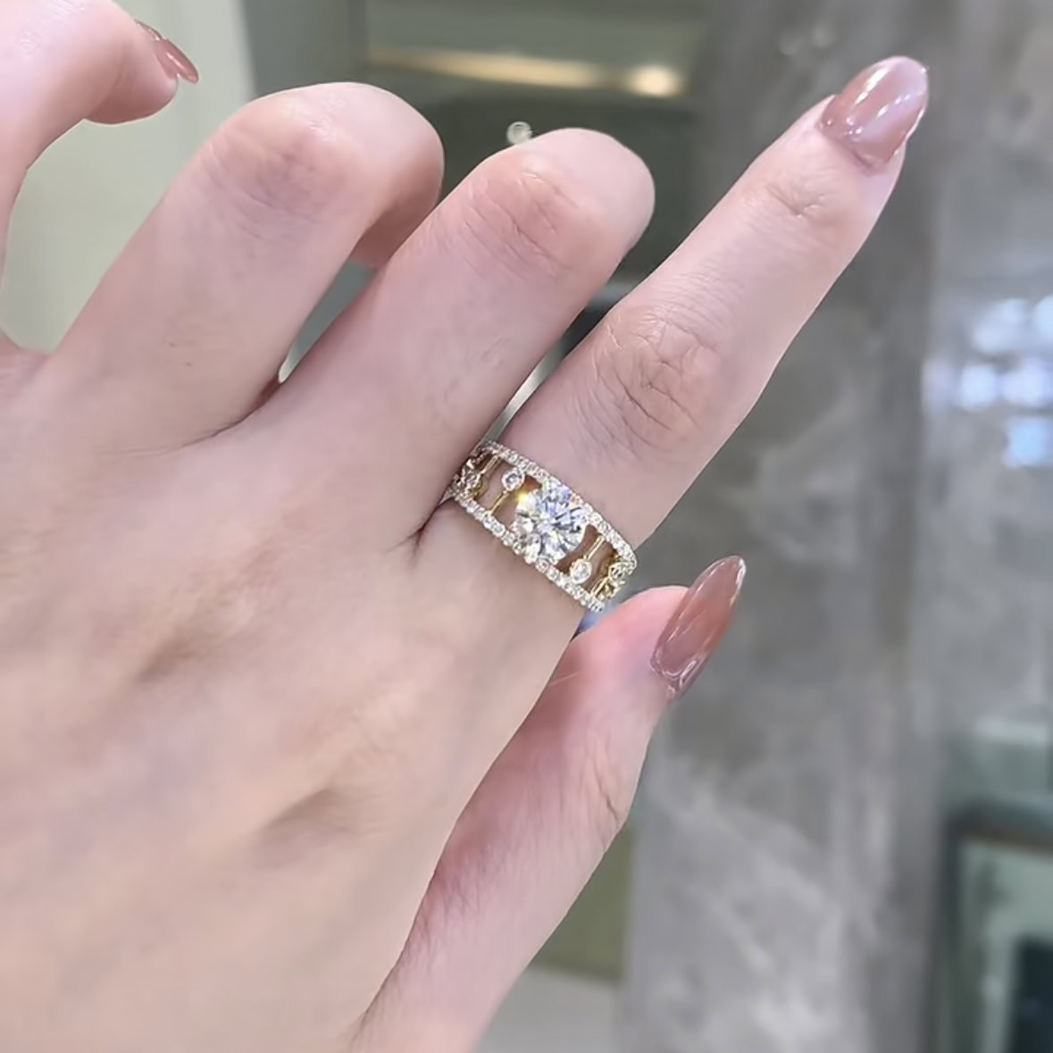 Isadora Lab-Grown Diamond Open Gallery Band Ring — product photo 6 of 6
