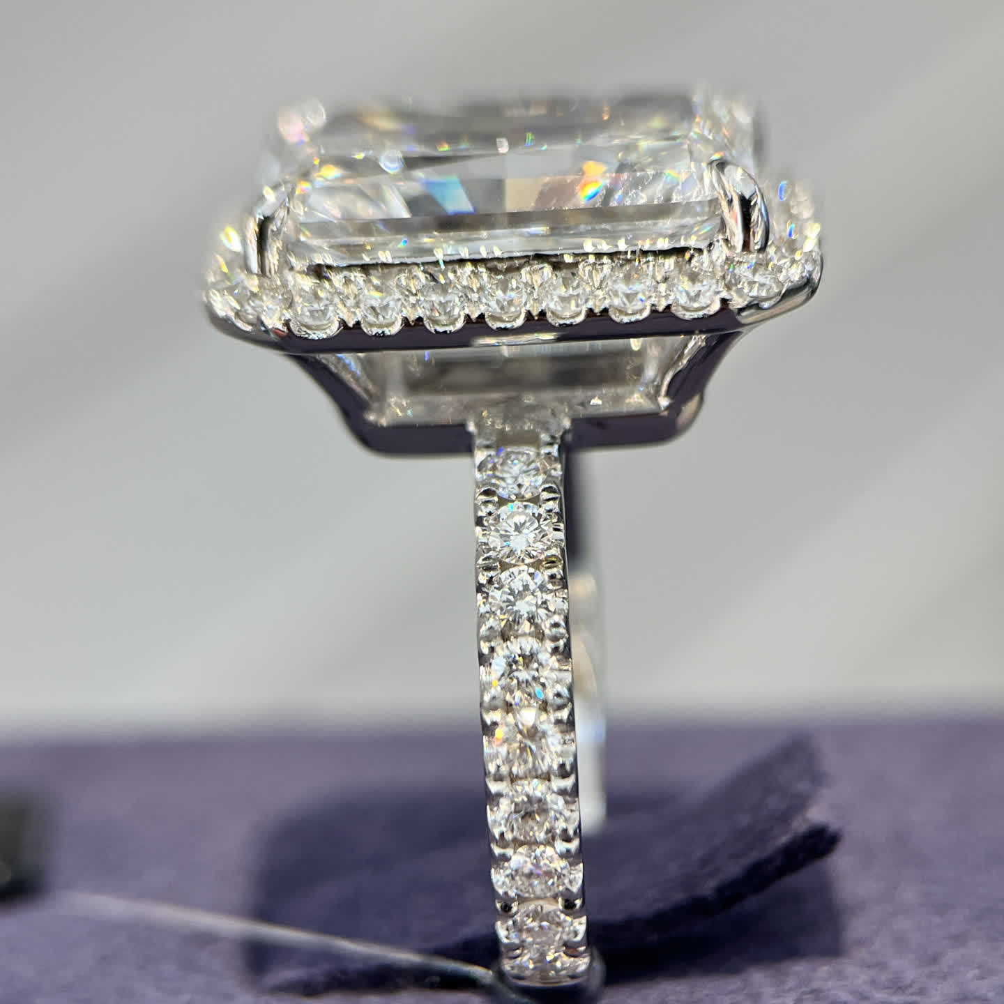 10ct Radiant Halo Diamond Ring — product photo 3 of 4