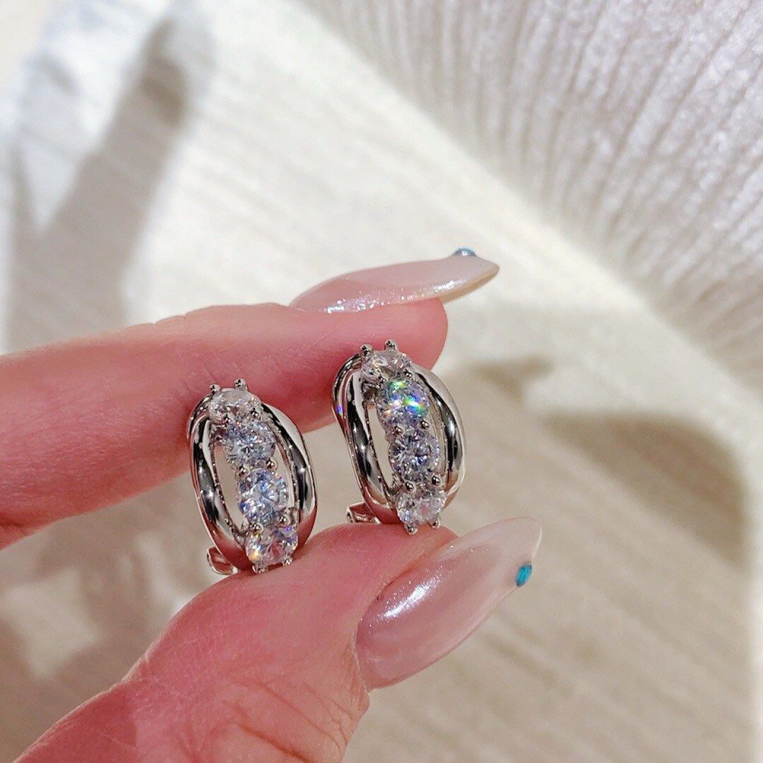 Colette Lab Diamond Huggie Earrings — product photo 6 of 6