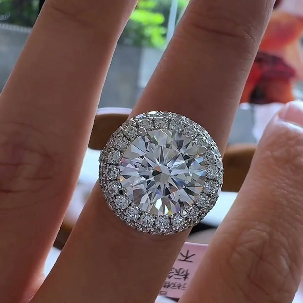 Celestia 5.02ct Round Double-Halo Lab-Grown Diamond Ring — product photo 4 of 4