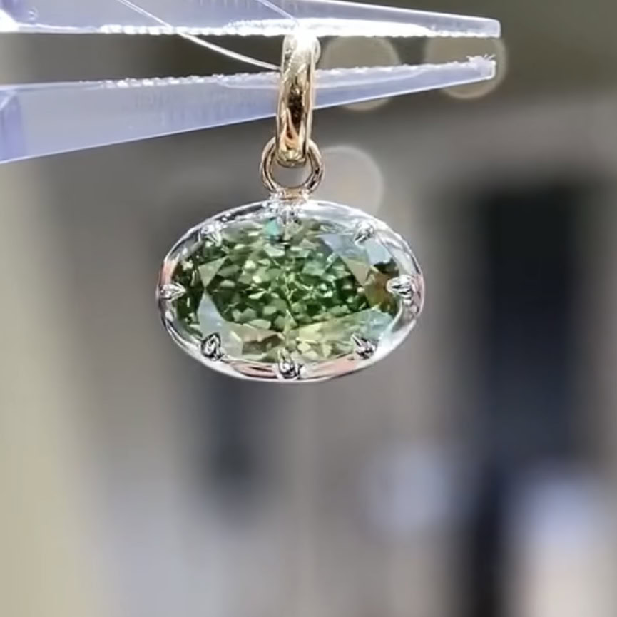Hailey Oval Lab Diamond Pendant — product photo 1 of 5