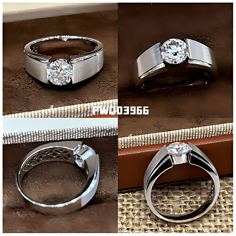 9K Gold Men’s Lab-Grown Diamond Ring Collection — product photo 4 of 6