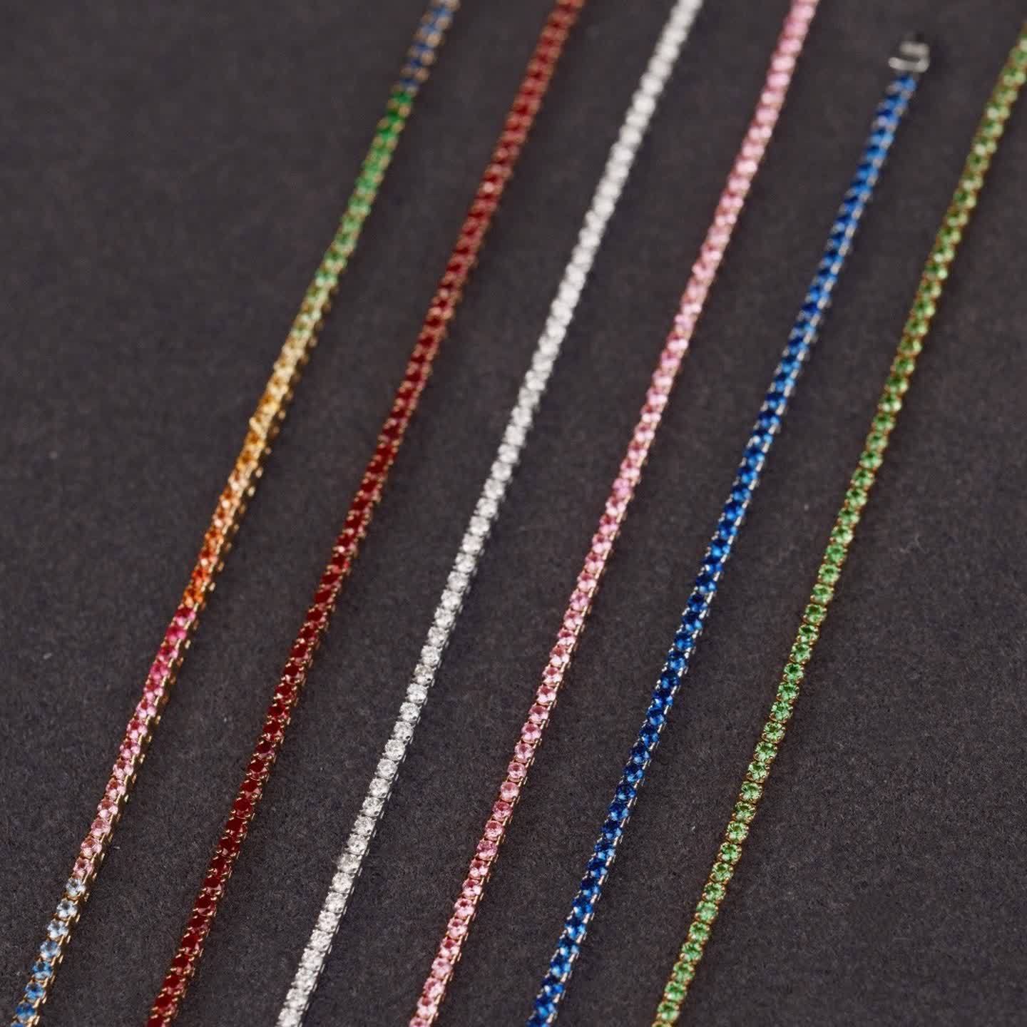 Ultra-Fine Gemstone Tennis Bracelet — product photo 2 of 4