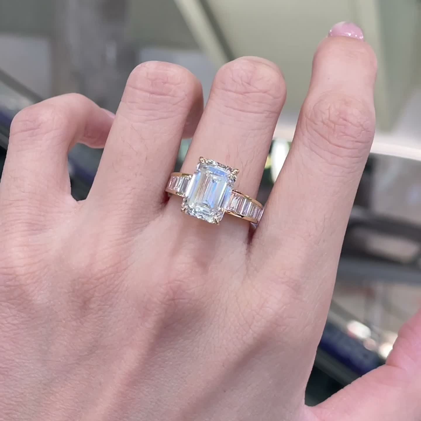 5ct Emerald-Cut Diamond Ring — product photo 4 of 4