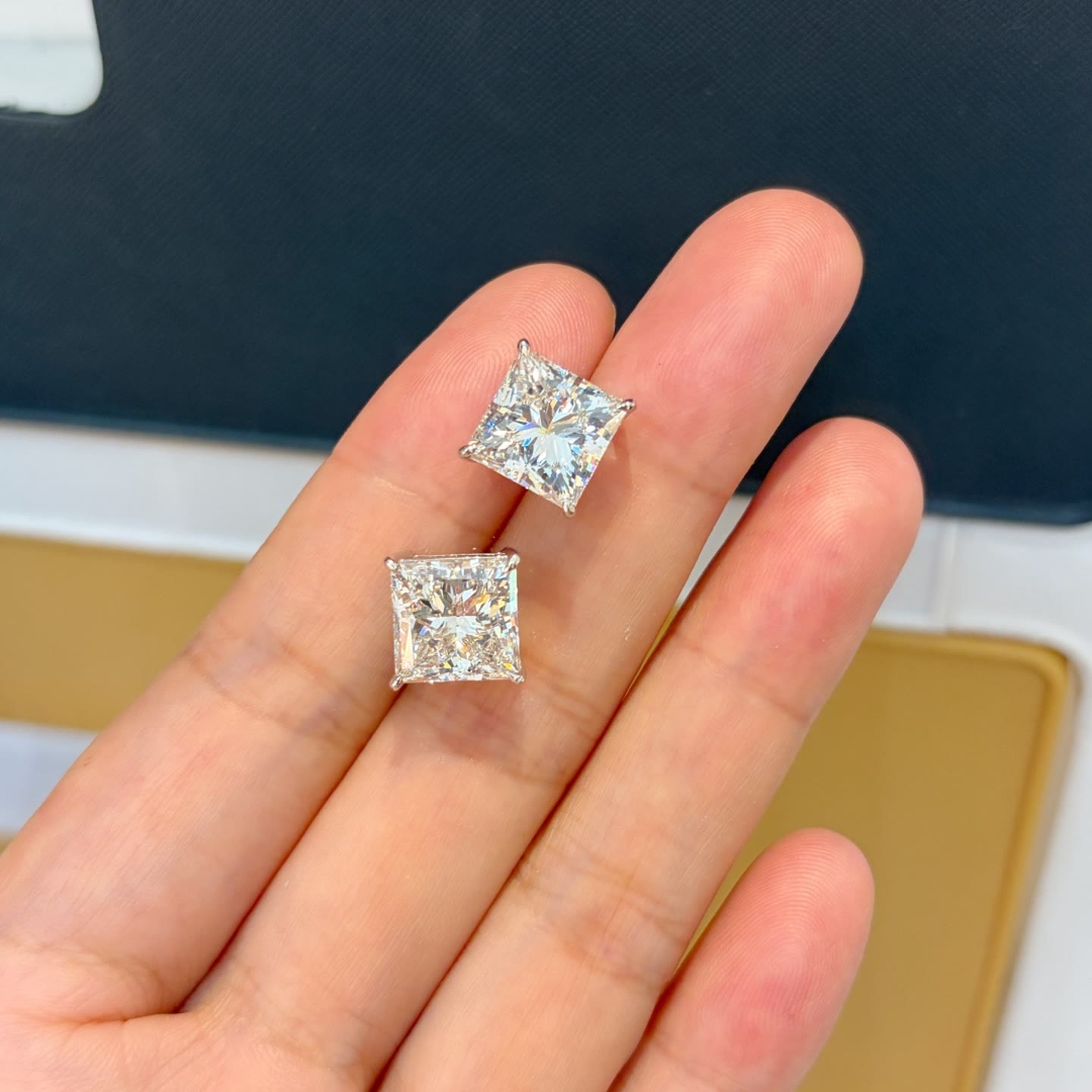 Jessamine Princess-Cut Lab-Grown Diamond Earrings — product photo 1 of 1