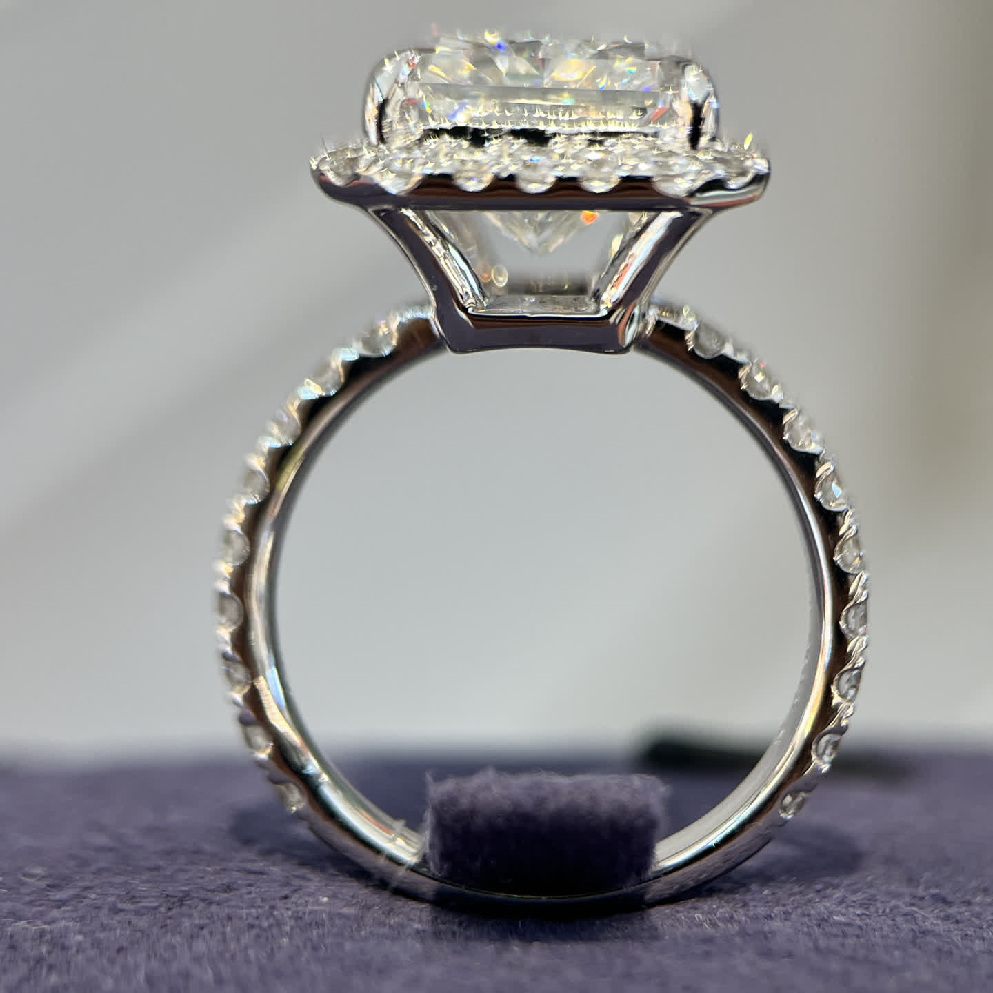 10ct Radiant Halo Diamond Ring — product photo 4 of 4
