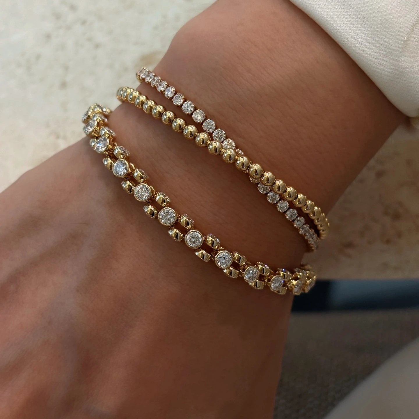 Soleil Yellow-Gold Diamond Bracelet — product photo 5 of 6