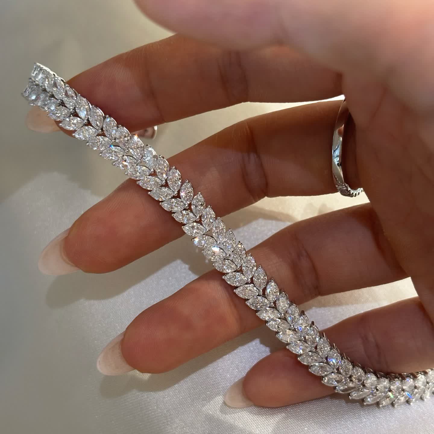 Marquise-Leaf Diamond Bracelet — product photo 4 of 4