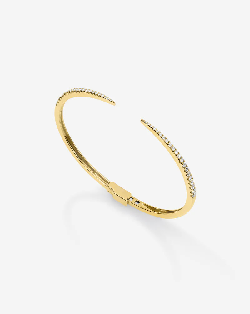 Lab-Grown Diamond Claw Cuff Bangle — product photo 6 of 6