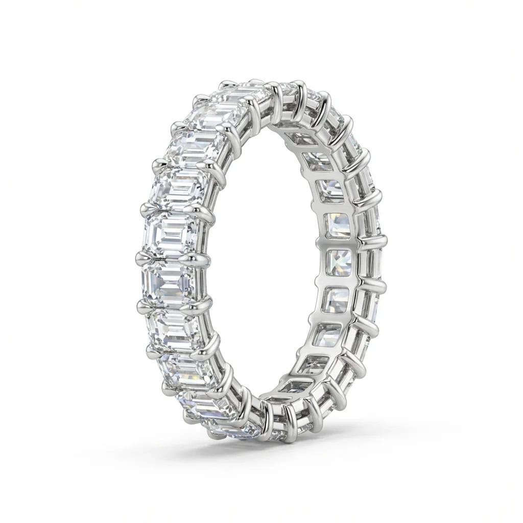 Emerald Cut Lab-Grown Diamond Eternity Band — product photo 2 of 4