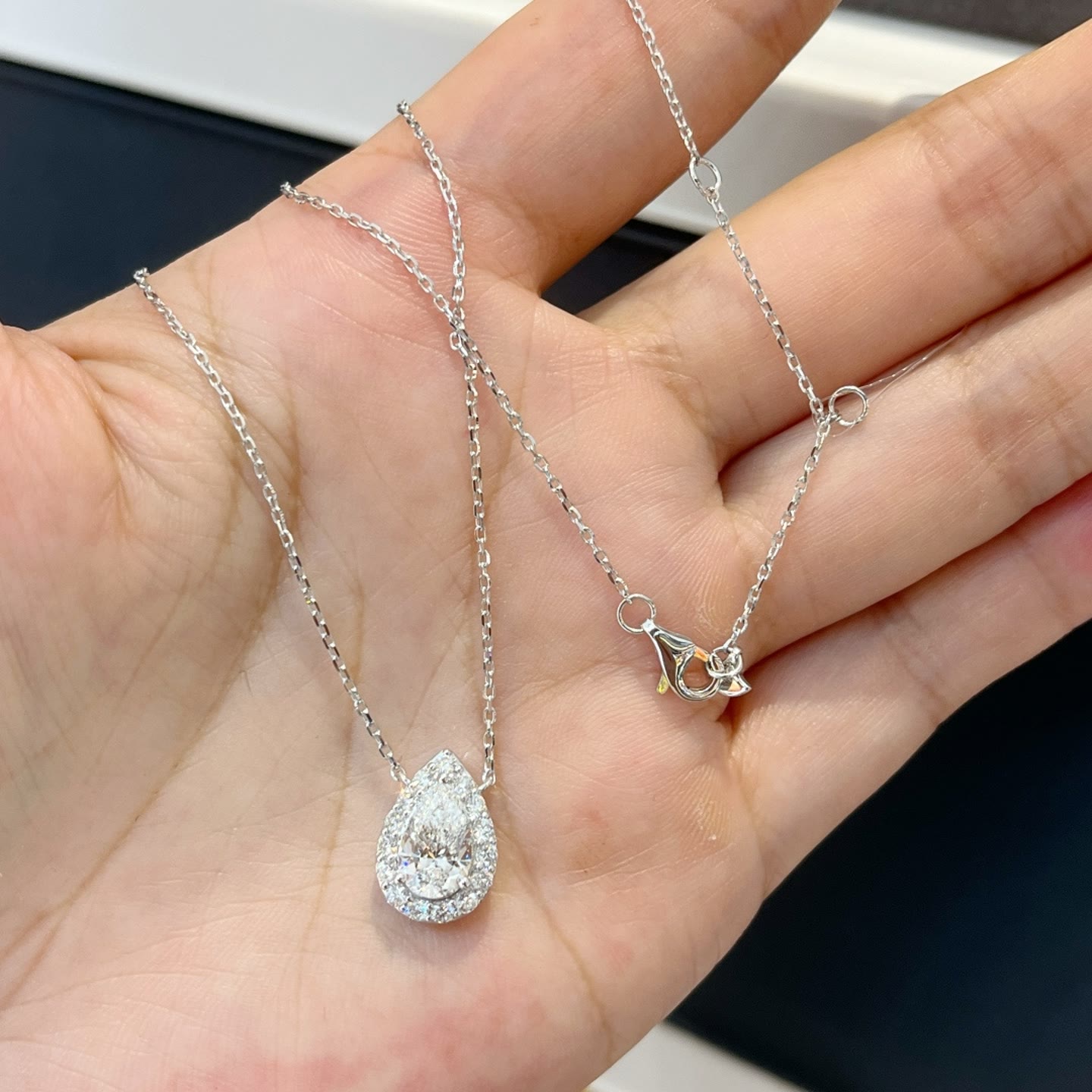 Nadine Pear-Cut Lab-Grown Diamond Necklace — product photo 1 of 1