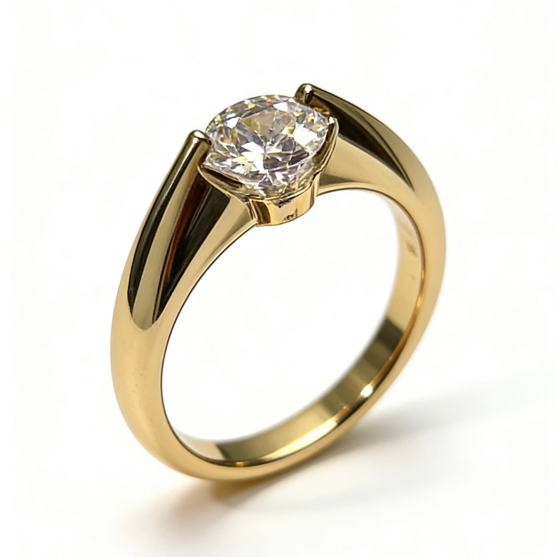 Dancing Diamond Ring – Floating Lab Diamond Solitaire Ring — product photo 4 of 6