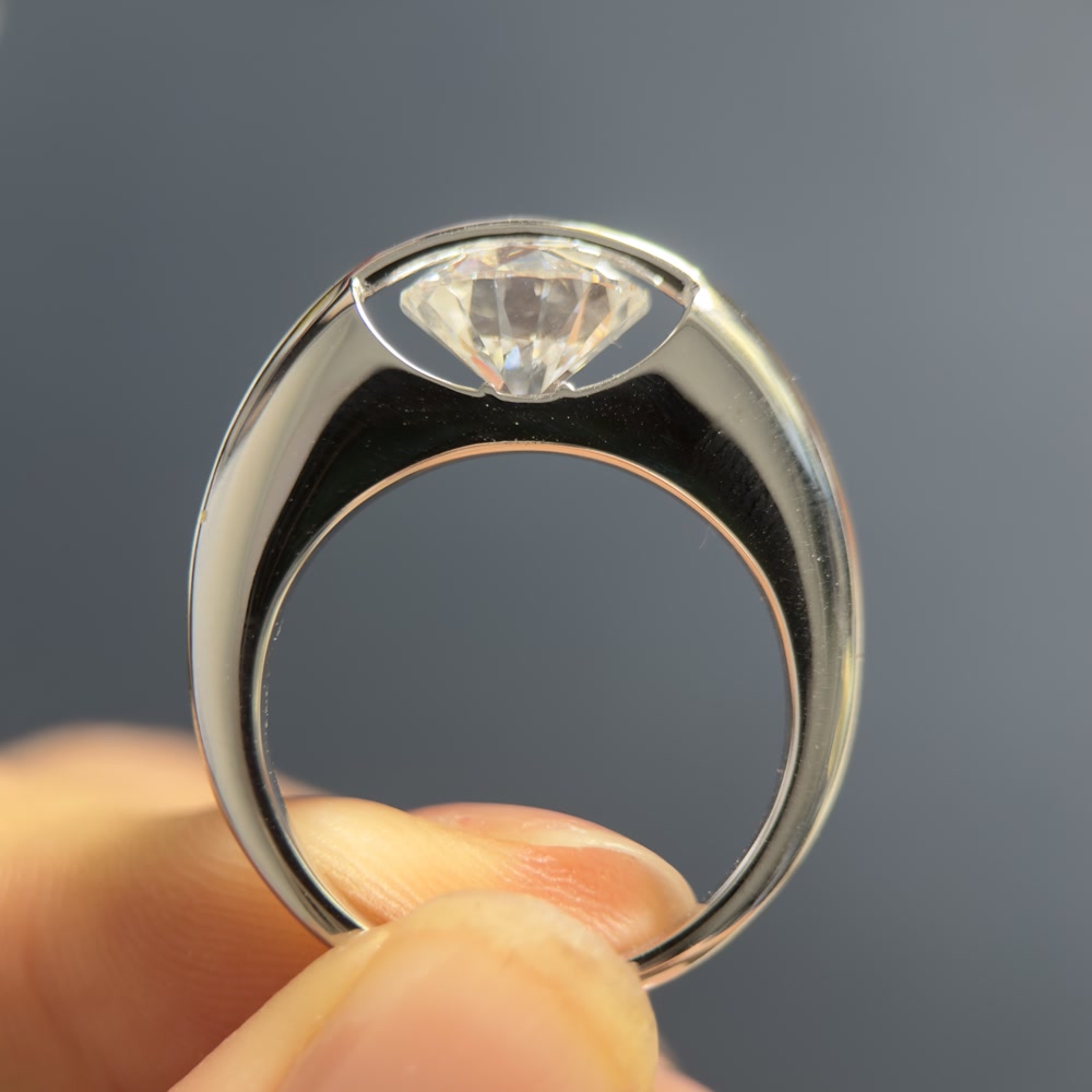 Planet Dancing Diamond Ring – Floating Lab Diamond Solitaire Ring — product photo 2 of 6