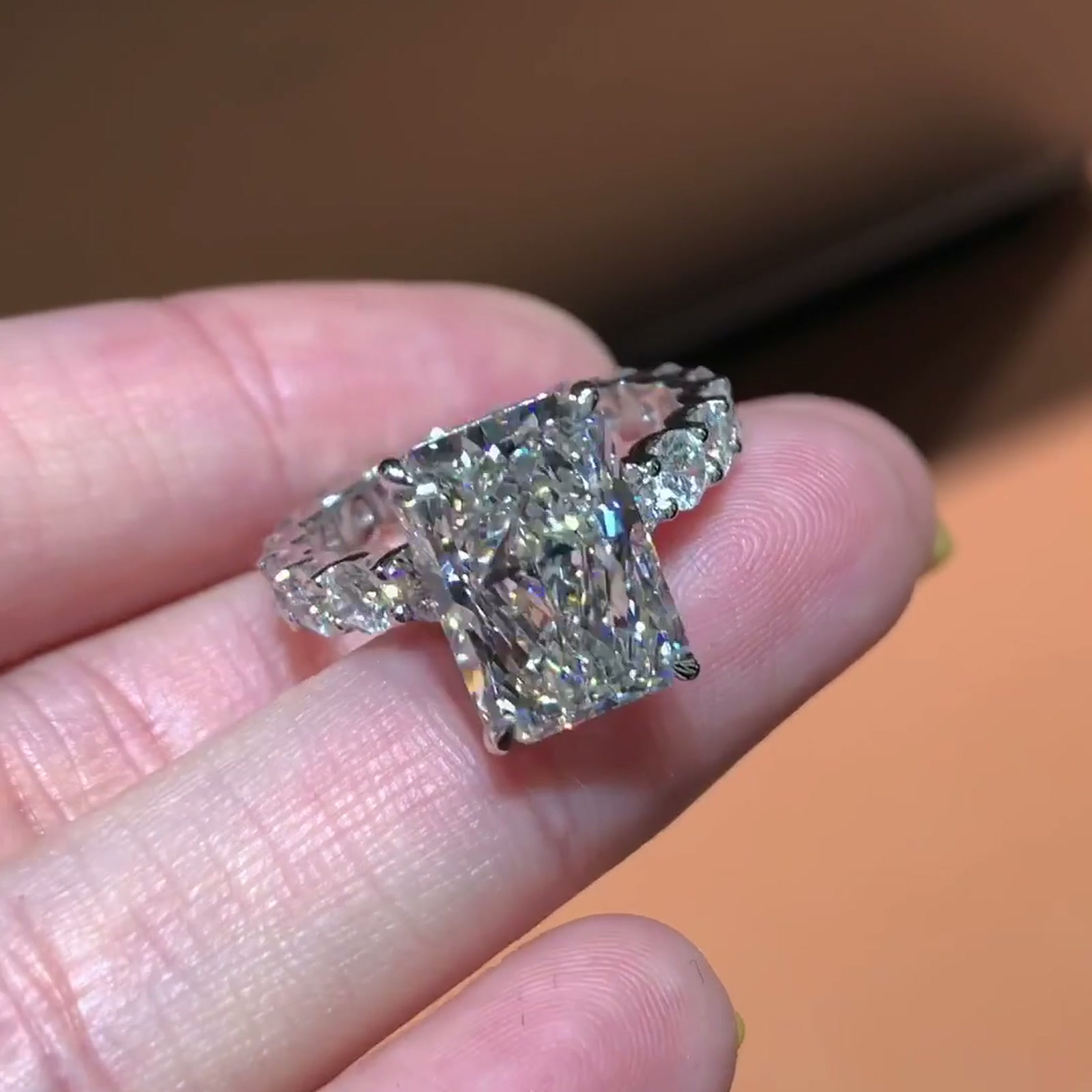 Radiant-Cut Lab-Grown Diamond Ring — product photo 4 of 4