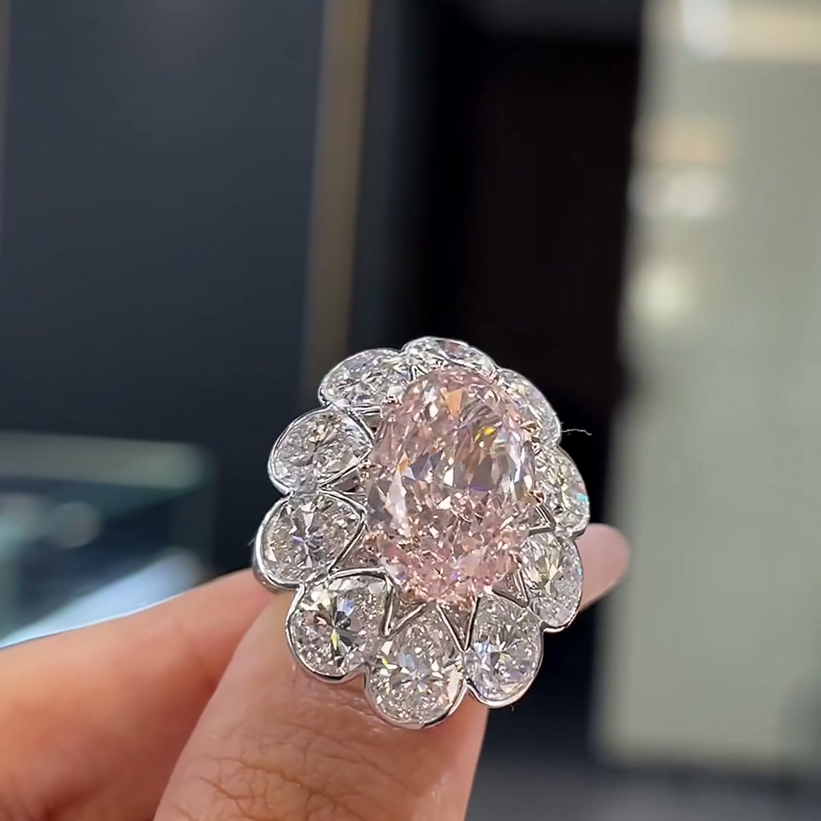 Pink Lab-Grown Diamond Statement Ring — product photo 1 of 4