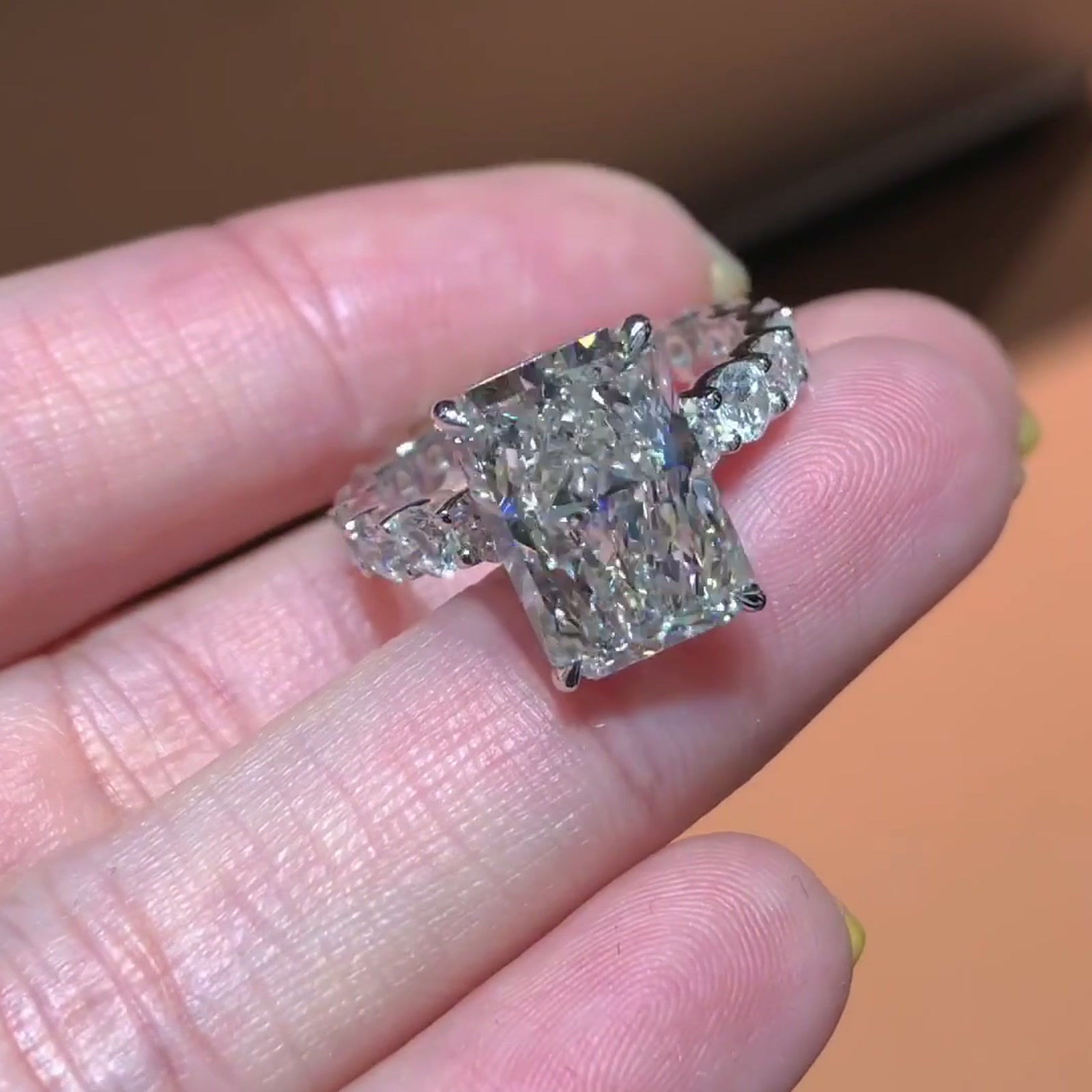 Radiant-Cut Lab-Grown Diamond Ring — product photo 1 of 4
