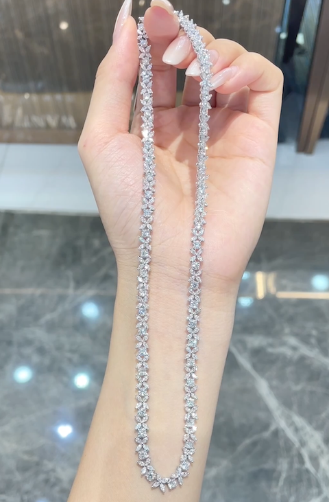 Liora Marquise Diamond Statement Necklace — product photo 2 of 3