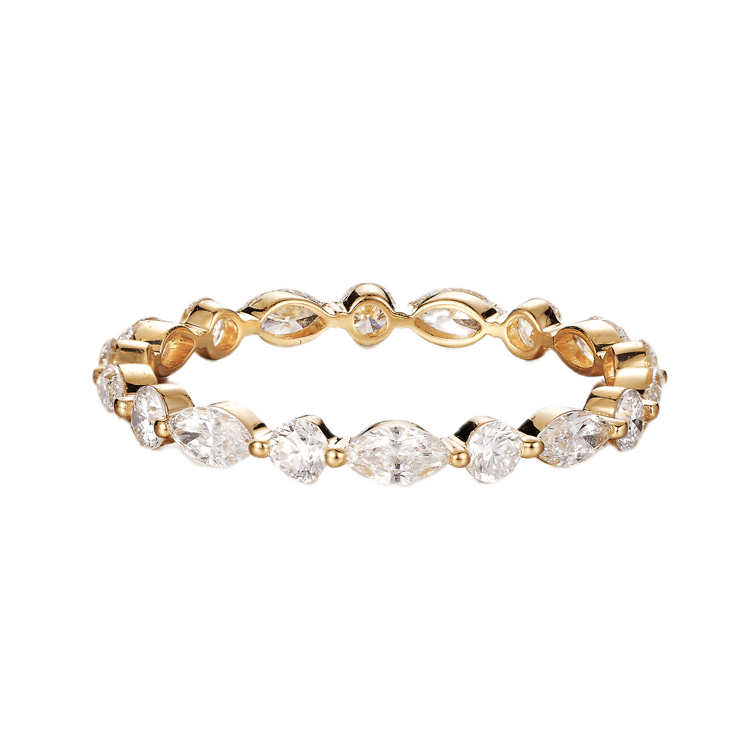All-Star Round Lab Grown Diamond Eternity Band Wedding Stackable Ring — product photo 4 of 6