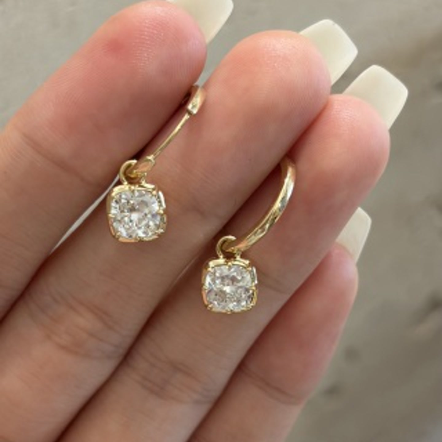 Sugar-Cube Lab-Grown Diamond Earrings — product photo 1 of 1