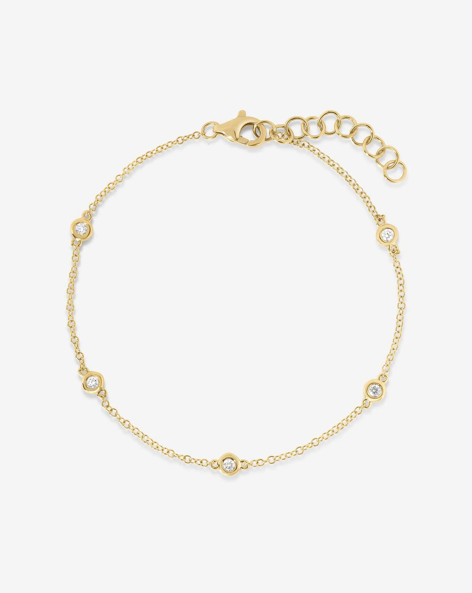 Petite Lab-Grown Diamond Bezel Station Bracelet — product photo 1 of 6