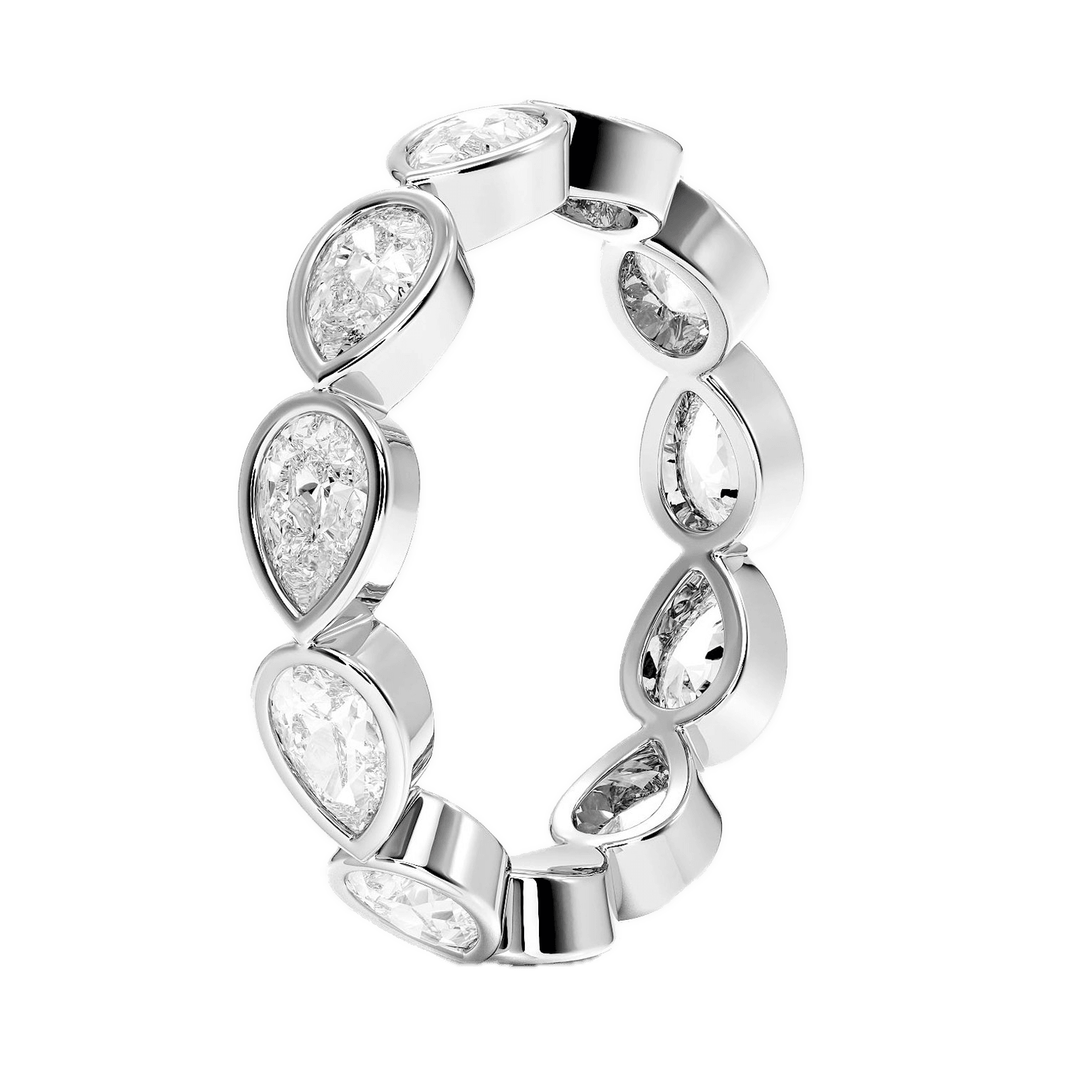 Pear Bezel Lab-Grown Diamond Eternity Band — product photo 4 of 6