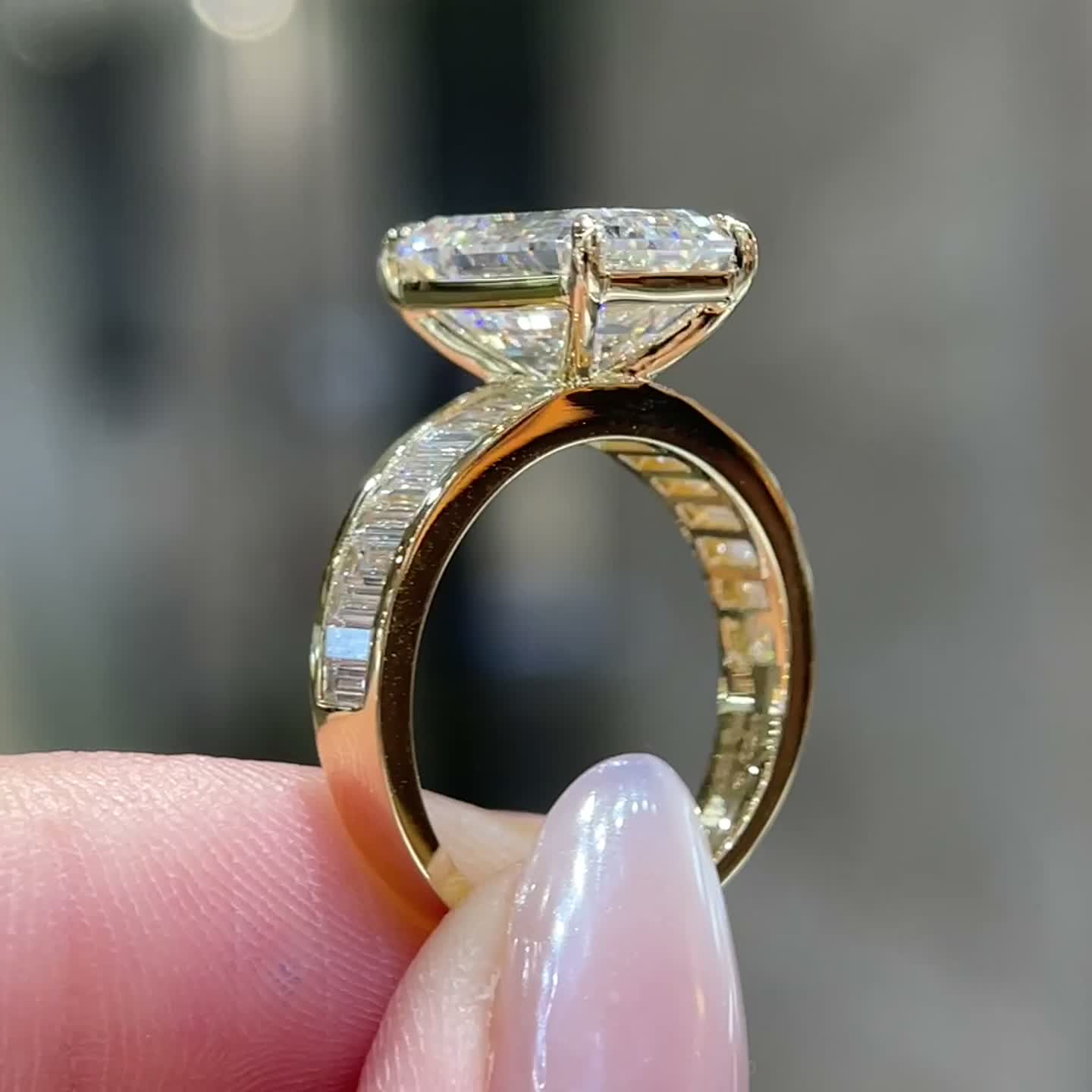 5ct Emerald-Cut Diamond Ring — product photo 3 of 4