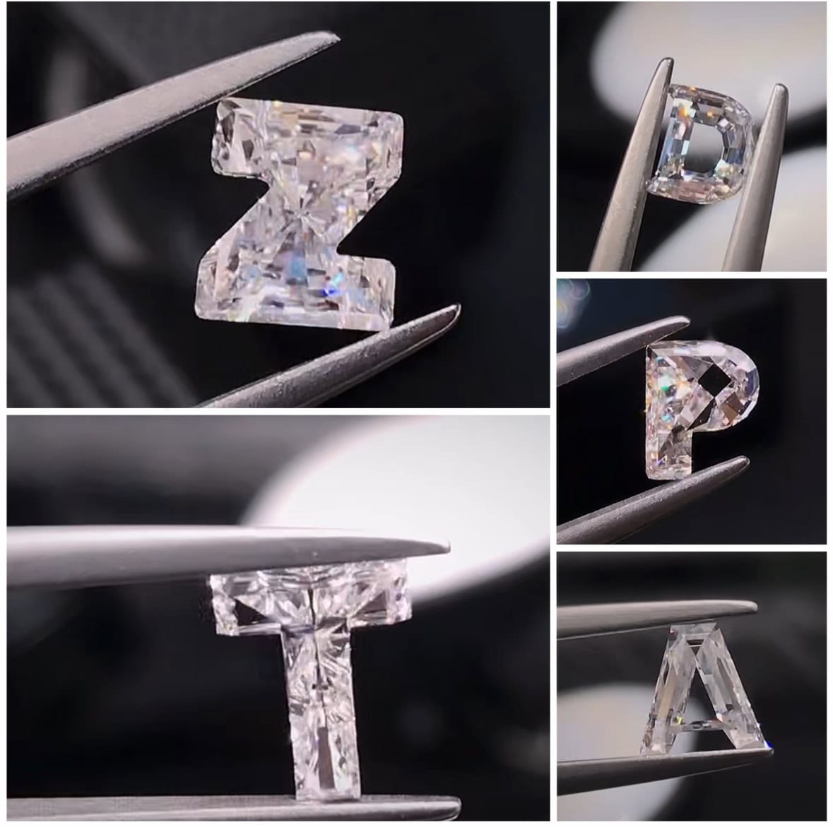 Alphabet Lab-Grown Diamonds | Custom A-Z Letter Shapes — product photo 3 of 6