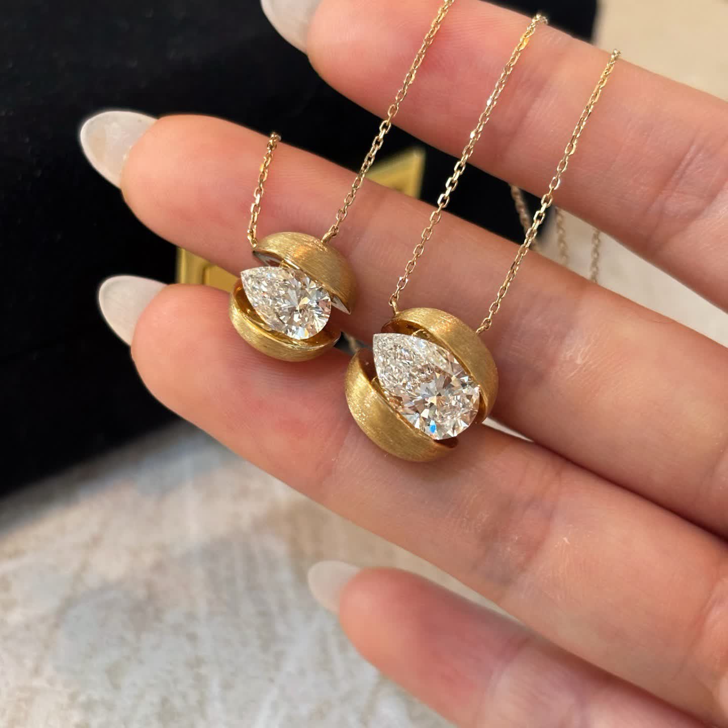 Calla Lily Diamond Pendant Necklace — product photo 2 of 4
