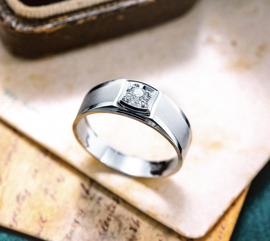 CNC08 Platinum Men’s Lab-Grown Diamond Ring — product photo 4 of 6
