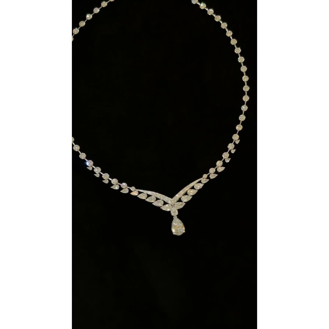 Seraphine White Diamond Necklace — product photo 2 of 4