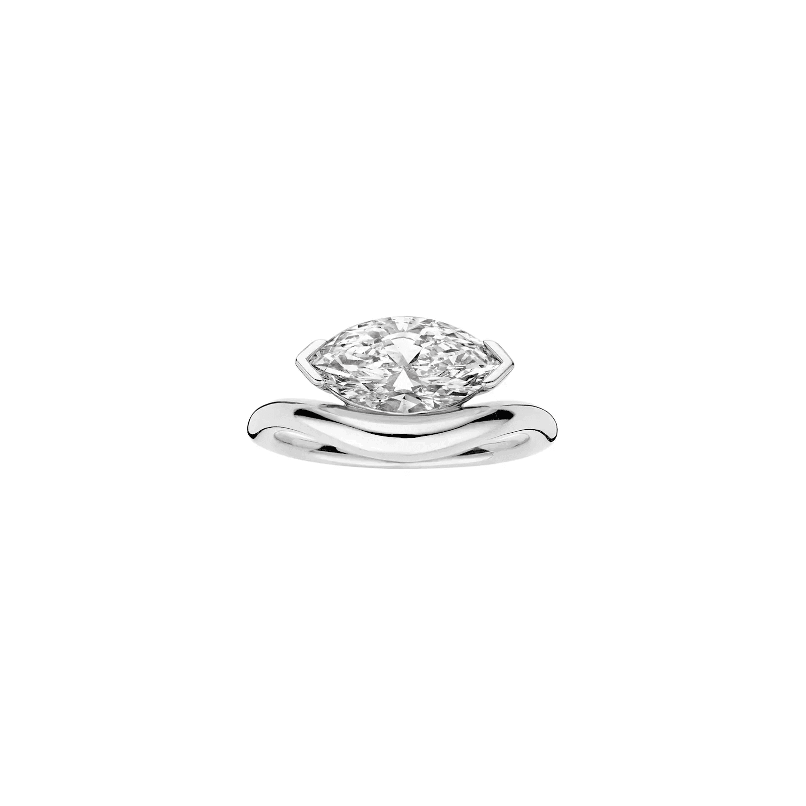 Minimal Marquise Lab-Grown Diamond Ring in Solid Gold — product photo 5 of 6