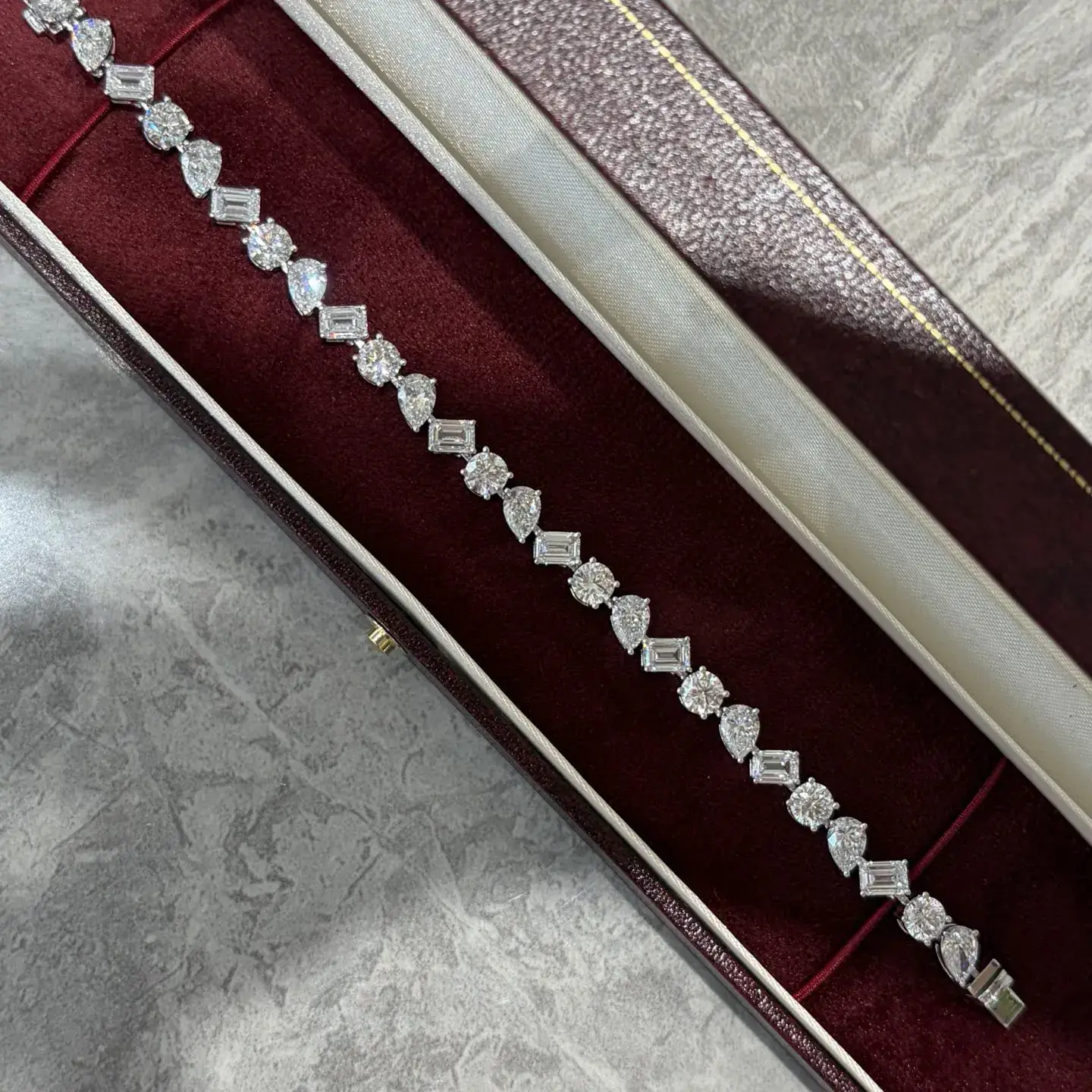 101084 Calista Mixed-Cut Lab Diamond Tennis Bracelet — product photo 1 of 5