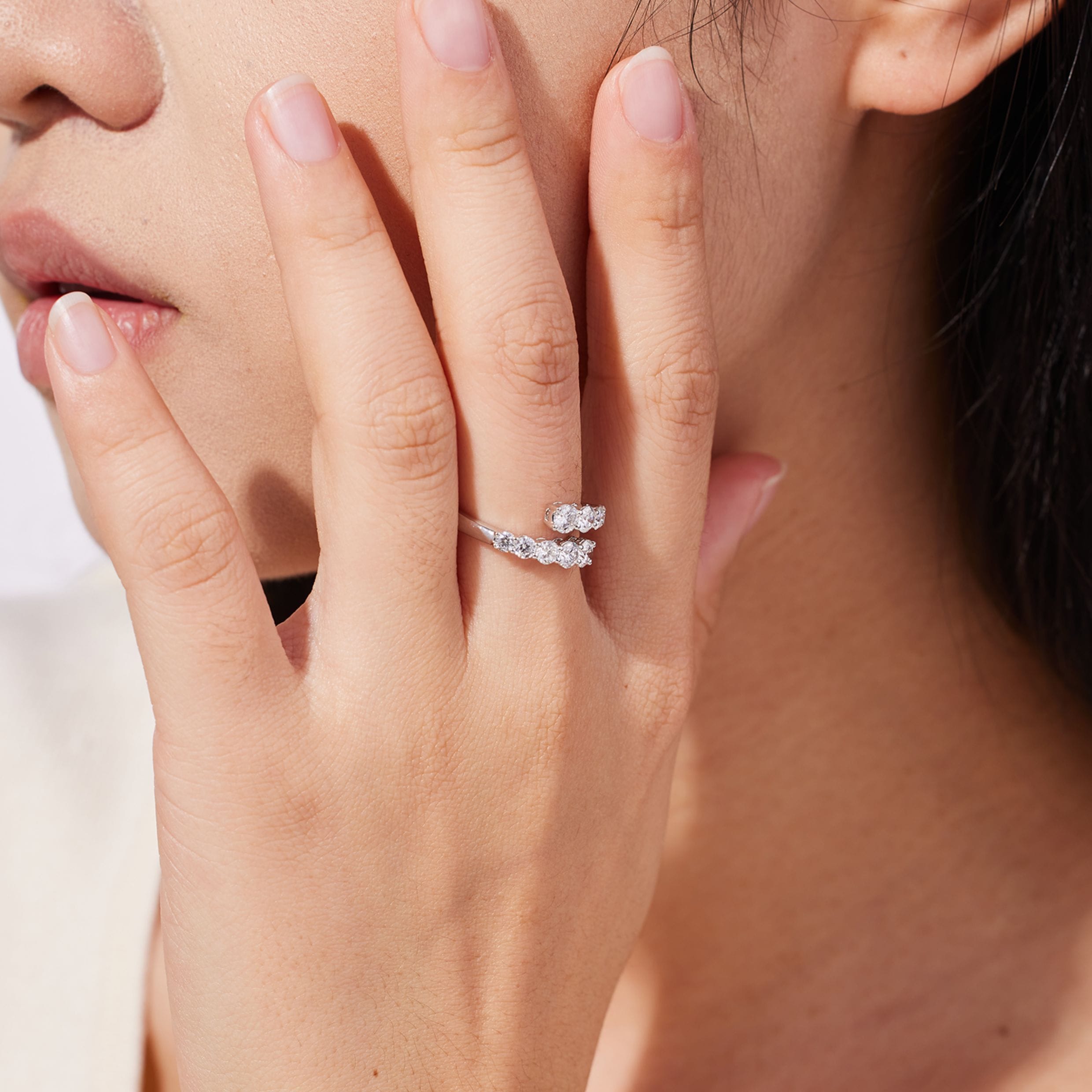 Star Orbit Lab-Grown Diamond Open Eternity Band — product photo 2 of 5