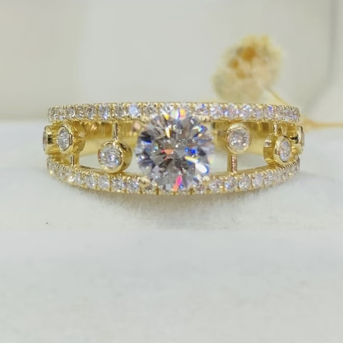 Isadora Lab-Grown Diamond Open Gallery Band Ring — product photo 2 of 6