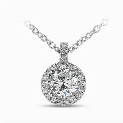 True Halo Round Lab-Grown Diamond Necklace — product photo 1 of 3