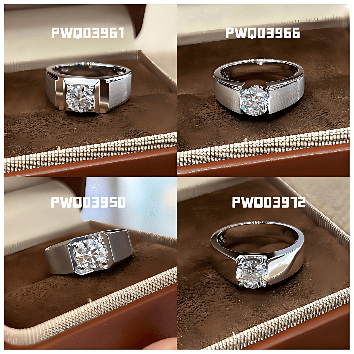 9K Gold Men’s Lab-Grown Diamond Ring Collection — product photo 1 of 6