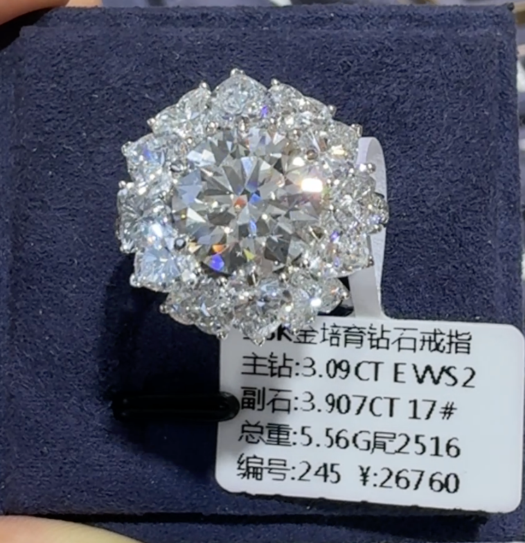 Rosalie Heart Halo Lab Diamond Ring — product photo 3 of 5