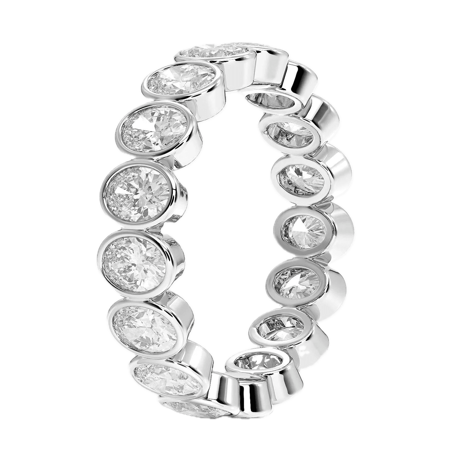 Bubble Tennis Round Bezel Lab-Grown Diamond Eternity Band — product photo 6 of 6