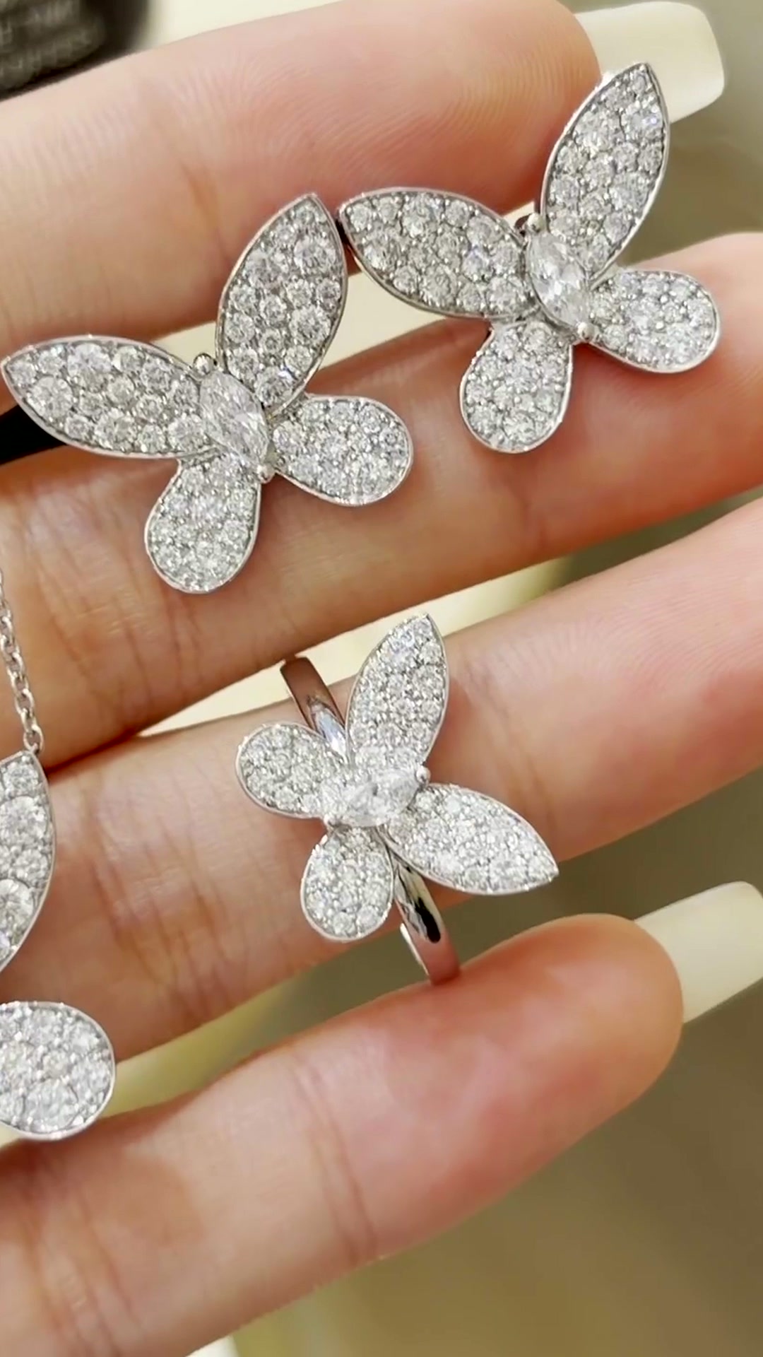 Fiona Butterfly Diamond Jewelry Set — product photo 3 of 5
