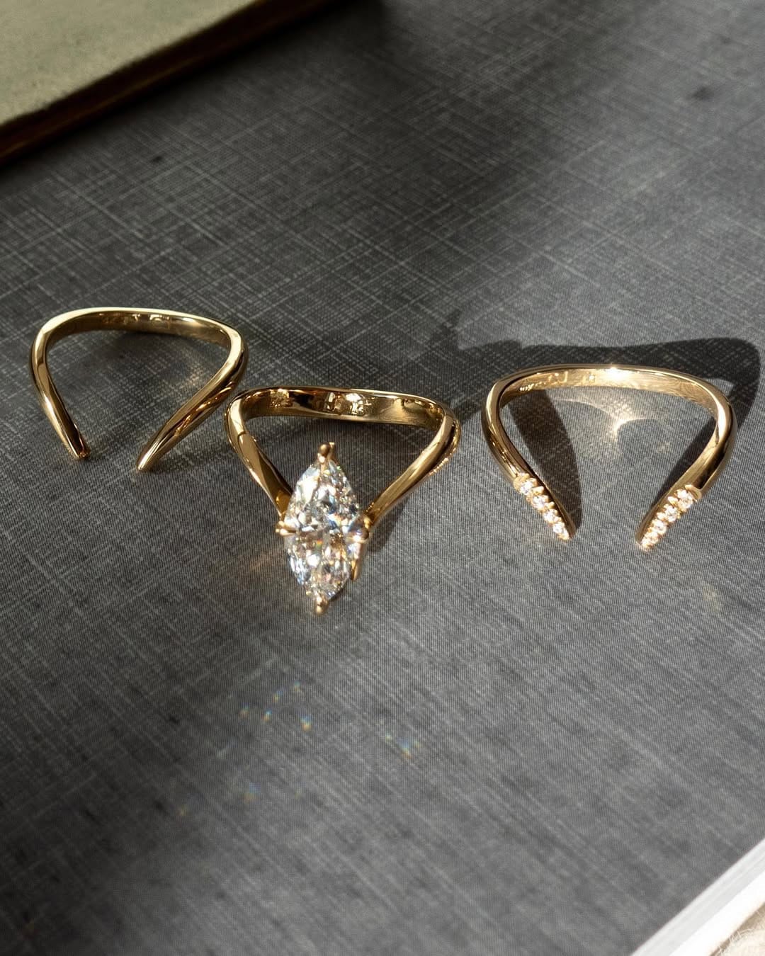 Marquise Cut Lab-Grown Diamond Engagement Ring — product photo 5 of 6