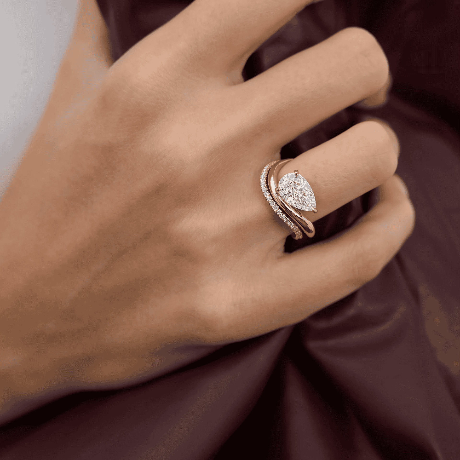 Infinity V-Curve Full Eternity Lab-Grown Diamond Band — product photo 2 of 6